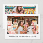 Einfach bist du meine Trauzeugin-Fotokarte (Vorne/Hinten)