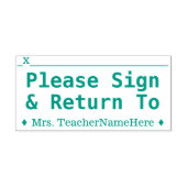 Einfach "Bitte anmelden & zurückschicken" + Indivi Permastempel (Design)