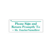 Einfach "Bitte unterschreiben und sofort zurücksch Permastempel (Design)