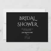 Einfach Black Bridal Dusche Einladung (Vorderseite)