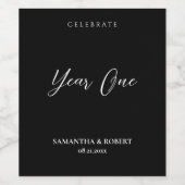 Einfach Black Celebrate Event Template Weinetikett (Einzelnes Label)