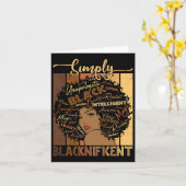 Einfach Blacknificent Magic Juneteenth Girl Afro W Karte (Gelbe Blume)