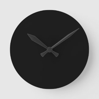 Einfach Blanko Massiv Schwarz Runde Wanduhr