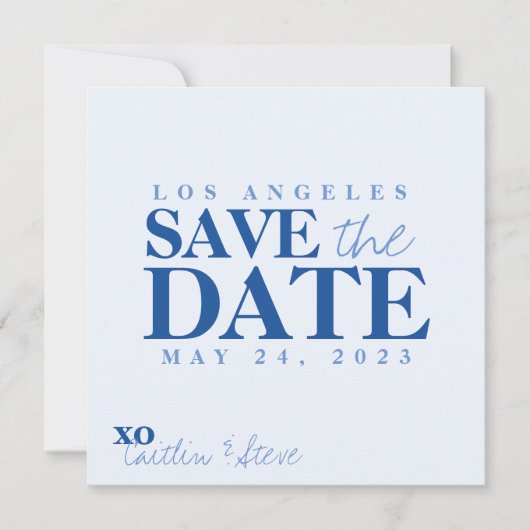 Einfach Blau - Blau Save The Date (Vorderseite)