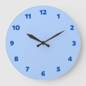Einfach blau große wanduhr (Vorderseite)