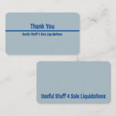 Einfach Blau individuell anpassbar Danke Karten (Vorne/Hinten)