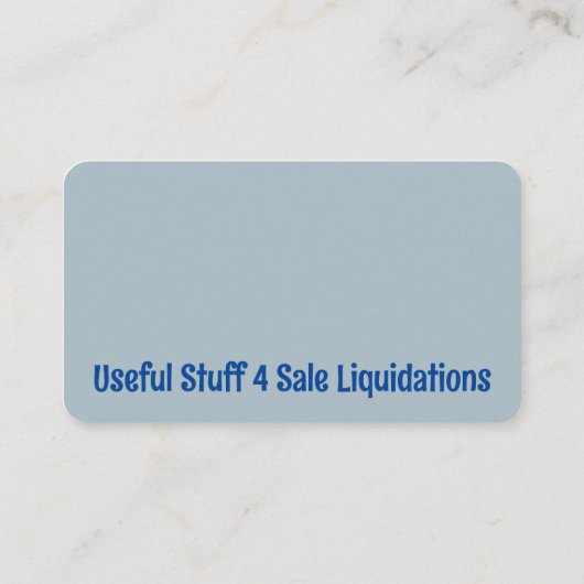 Einfach Blau individuell anpassbar Danke Karten (Rückseite)