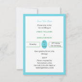 Einfach Blau individuell anpassbar Save The Date (Vorderseite)