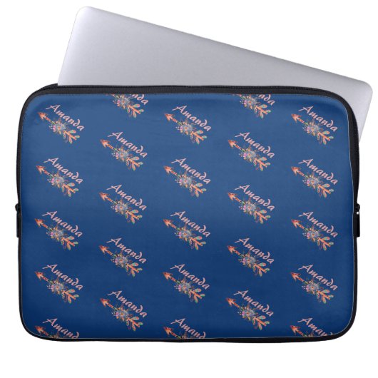 Einfach blau laptopschutzhülle (Vorderseite)