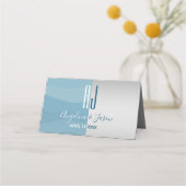 Einfach Blau Platzkarte (Vorderseite)