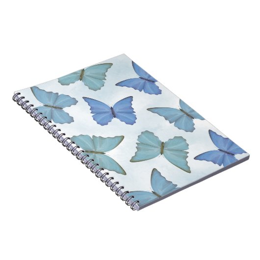 Einfach blau Schöne Schmetterlinge Wasserfarbe Nie Notizblock (Rechte Seite)