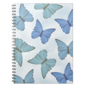 Einfach blau Schöne Schmetterlinge Wasserfarbe Nie Notizblock (Vorderseite)