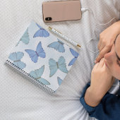 Einfach blau Schöne Schmetterlinge Wasserfarbe Nie Notizblock