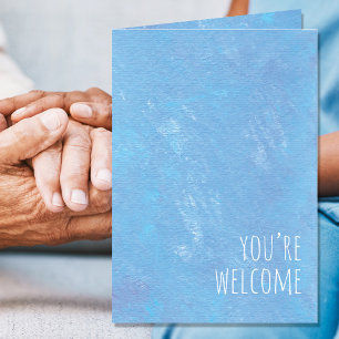 Einfach blau Sie sind willkommen Leere Karte