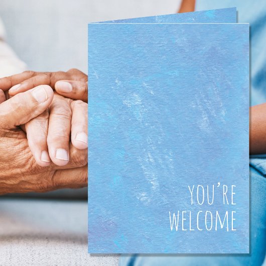 Einfach blau Sie sind willkommen Leere Karte