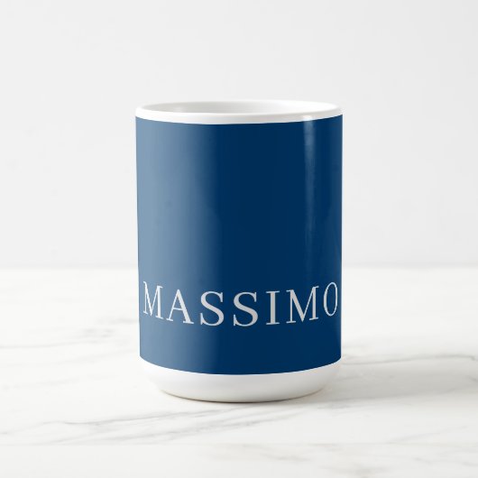 Einfach Blau Trendig Minimalistisch Professionell Kaffeetasse (Mittel)