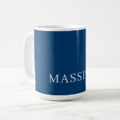 Einfach Blau Trendig Minimalistisch Professionell Kaffeetasse (Vorderseite Links)