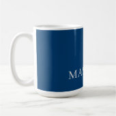 Einfach Blau Trendig Minimalistisch Professionell Kaffeetasse (Links)