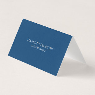 Einfach Blau Trendige Minimalistische Professionel Visitenkarten