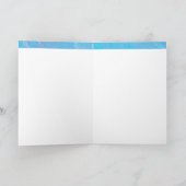 Einfach blau und gut modern karte (Innenseite)