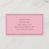 Einfach blau und rosa mit Grenzen Visitenkarte (Rückseite)