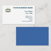 Einfach Blau und Weiß Minimalistisch Beruflich Visitenkarte (Vorne/Hinten)
