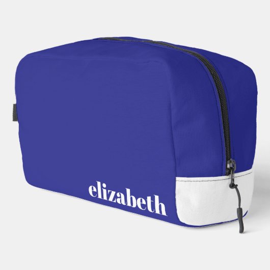 Einfach Blau und Weiß mit Namen Waschbeutel (Rechte Ecke)