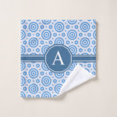 Einfach blau und weiß, modern geometrisch badhandtuch set (Waschlappen)