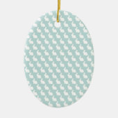 Einfach Blau und Weiß Ostersonne Keramik Ornament (Vorne)