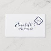 Einfach blau und weiß visitenkarte (Vorderseite)