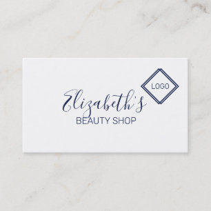 Einfach blau und weiß visitenkarte