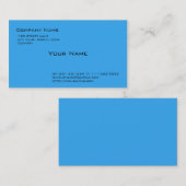 einfach, blau visitenkarte (Vorne/Hinten)