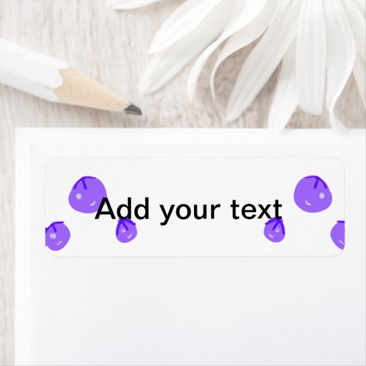 Einfach blaue lila Kirsche hinzufügen Namenstext m (Insitu)