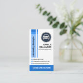 Einfach blaue Streifen Auto Wash Detection Visitenkarte (Stehend Vorderseite)