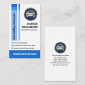 Einfach blaue Streifen Auto Wash Detection Visitenkarte (Vorne/Hinten)