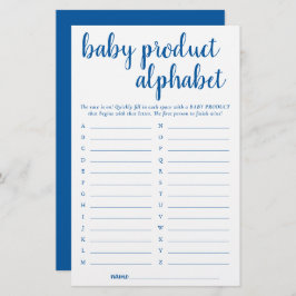 Einfach blaues ABC-Produkt | Cerulean Shower Game