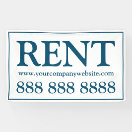 Einfach blaues Aquamarines Kommerzielles Rental Sp Banner