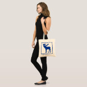 Einfach blaues Elch wiederverwendbare Lebensmittel Tragetasche (Vorderseite (Model))