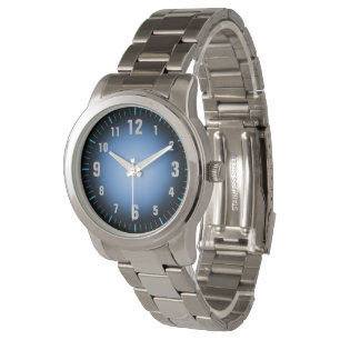 Einfach, - blaues Schwarzes verblassen - Armbanduhr