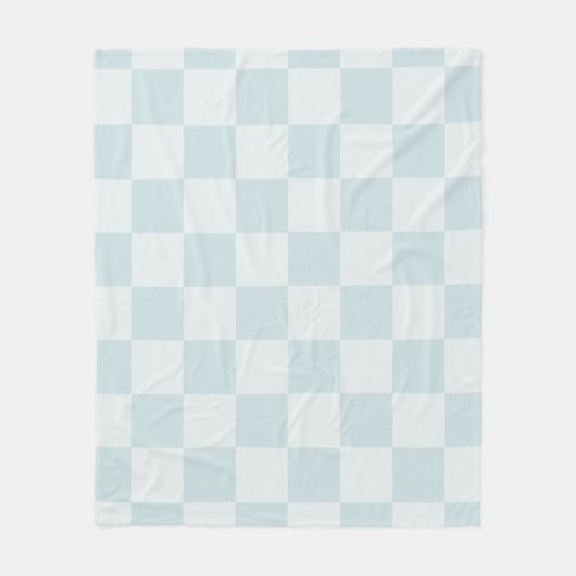 Einfach blaues und graues kariertes Muster Fleecedecke (Vorderseite)