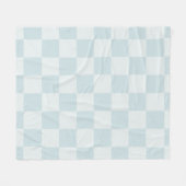 Einfach blaues und graues kariertes Muster Fleecedecke (Vorderseite (Horizontal))
