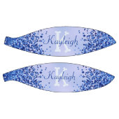 Einfach blaugegossenes Metall und Glitzer Monogram Basketball (Panele)