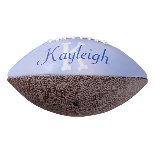 Einfach blaugegossenes Metall und Glitzer Monogram Football (Gedreht 270)
