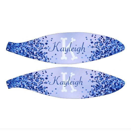 Einfach blaugegossenes Metall und Glitzer Monogram Mini Basketball (Panele)