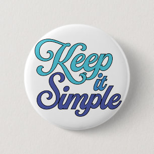 Einfach Bleiben Knopf (Blau) Button