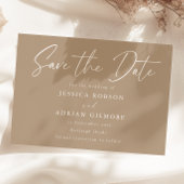 Einfach bleich Taupe Minimal Moderne Hochzeit Save The Date