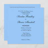 Einfach Blue Wedding Einladung (Vorne/Hinten)