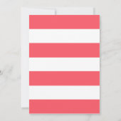 Einfach Blumen & Streifen Einladung Hochzeit / Kor (Rückseite)