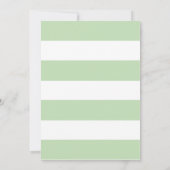 Einfach Blumen & Streifen Hochzeitsfeiern / Minze Einladung (Rückseite)