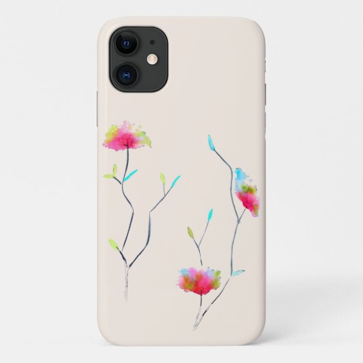 Einfach blumengeschmückt Japanisch inspiriert rosa Case-Mate iPhone Hülle (Rückseite)